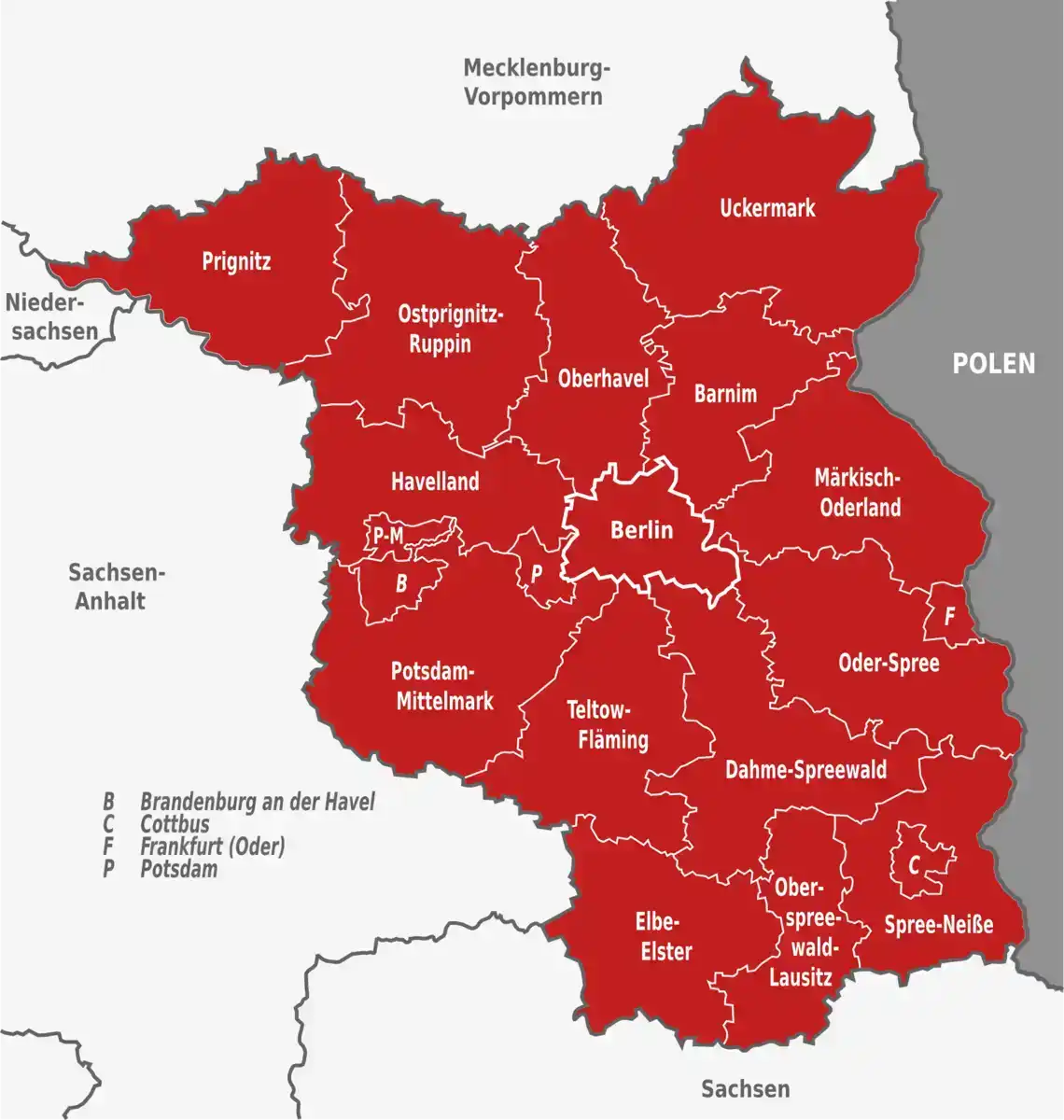 Metropolregion Berlin-Brandenburg (Karte)